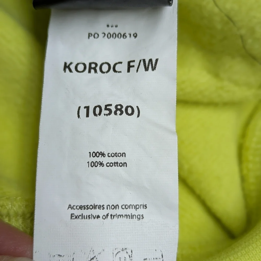 Kanuk Koroc crewneck Sweatshirt Lime Green 100% Cotton Canada size XS - Picture 10 of 12